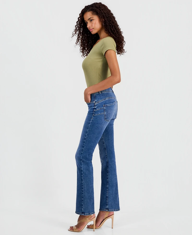 Guess Women's Shape Up Mid-Rise Bootcut Slim-Fit Jeans