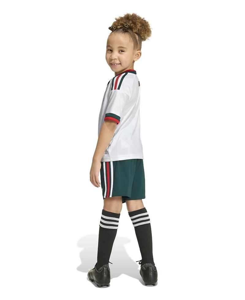 Adidas Toddler White Mexico National Team 2026 Away Replica Kit Set