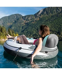 Intex River Run 1 53" Inflatable Floating Water Tube Lake Raft, Red (4 Pack)