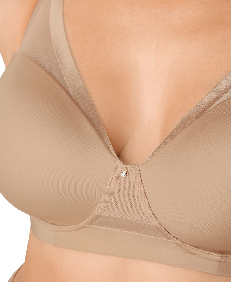 Bali Women's Flawless Fit Wireless Moisture-Wicking Foam Cups Convertible T-Shirt Bra, DF1971