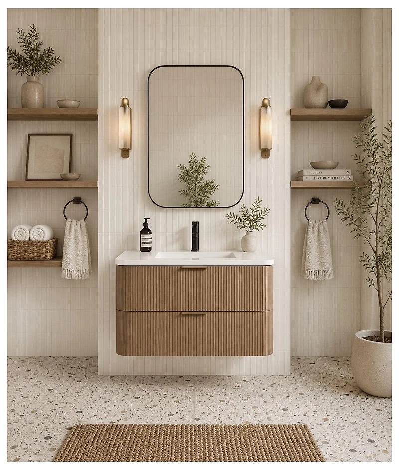 Ari Bath Chantal 30" Floating Bathroom Vanity Smoked