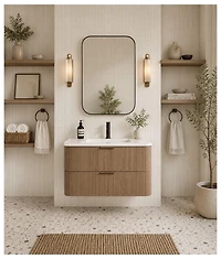 Ari Bath Chantal 30" Floating Bathroom Vanity Smoked
