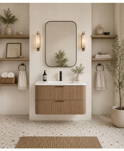 Ari Bath Chantal 30 Floating Bathroom Vanity Smoked