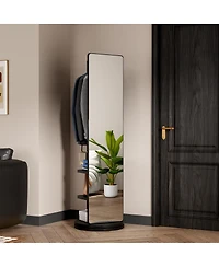 Laoties 69" Full Length Mirror with Stand, 360degree(s) Rotating Wood Freestanding for Bedroom and Living Room