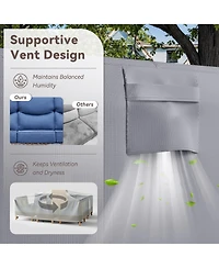 Pocassy Rectangle Patio Furniture Cover Waterproof Outdoor Dining Table and Chair Cover Anti-uv Outside Sectional Sofa Set Covers
