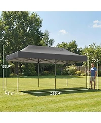 Outsunny 10x20 ft Pop Up Canopy Tent, Heavy Duty Outdoor