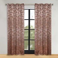Superior Leaves Room Darkening Grommet 2-Panel Curtain Set