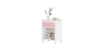 Lucky One 26.8"W Wooden Nightstand with Drawer and Shelf