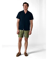 Aubin Men's Seersucker Linen Short Sleeve Shirt