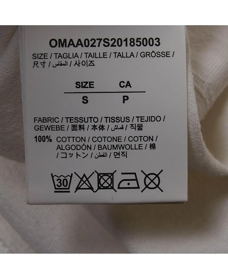 Pre-Owned Off-White Men Print Cotton Half Sleeve T-Shirt