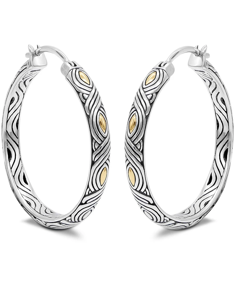Devata 35mm Woven Hoop Earrings