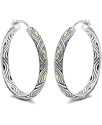 Devata 35mm Woven Hoop Earrings