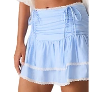 Steve Madden Women's Darienne Tiered Mini Skirt