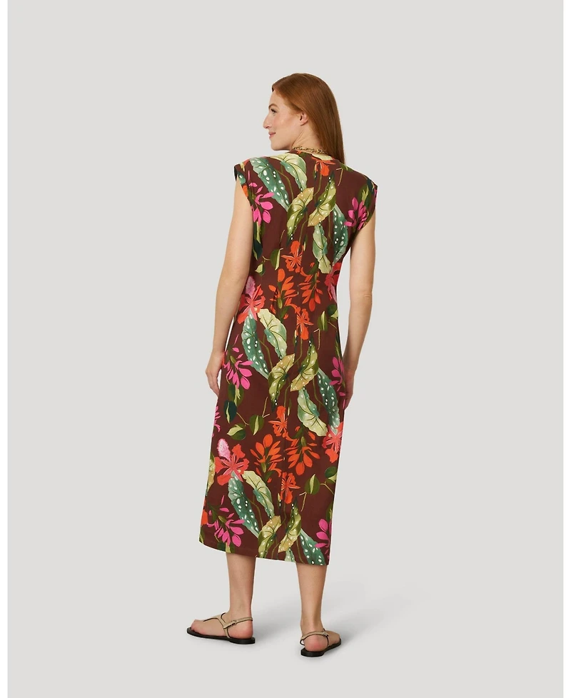 Cable & Gauge Women's Pleat Detail Maxi Dress