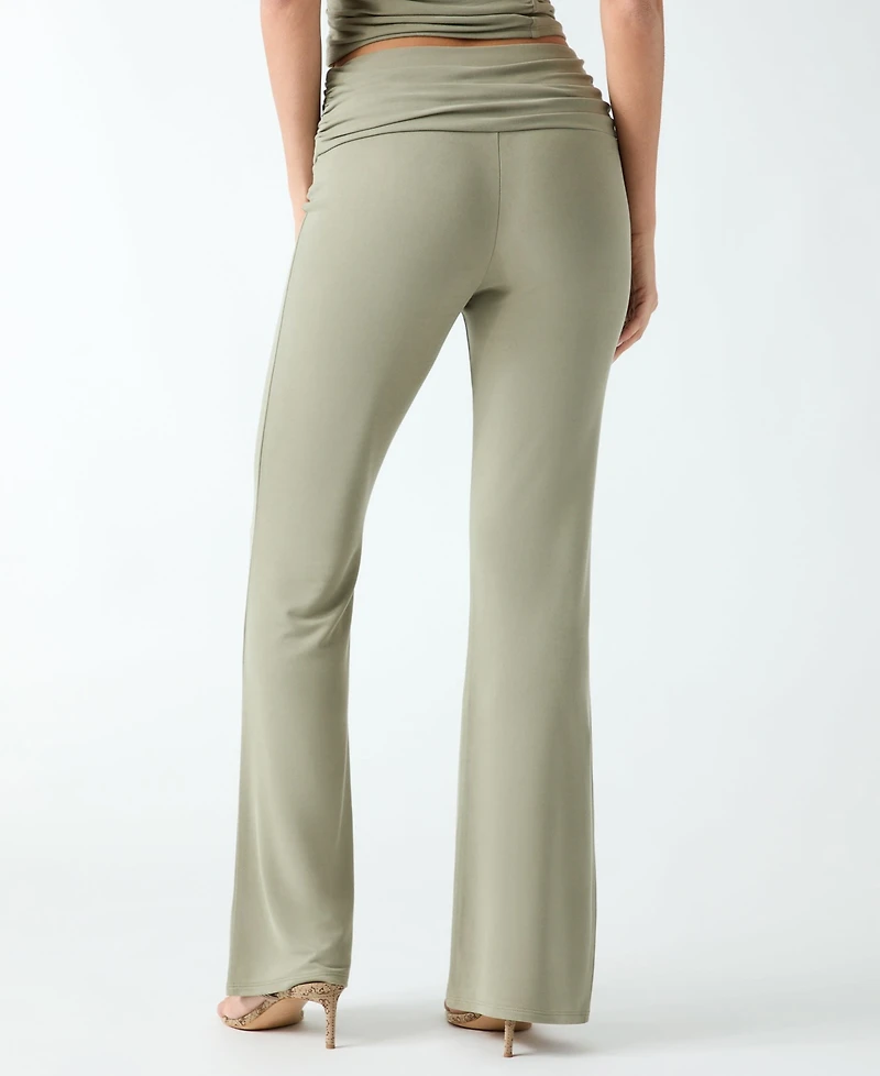 Guess Women's Ilia Mid-Rise Wide-Leg Knit Pants