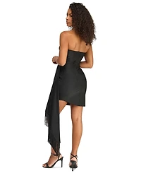 Emerald Sundae Juniors' Strapless Sash Detail Short Dress
