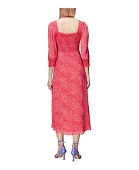 Whistles Women's Diagonal Leopard Midi Dress