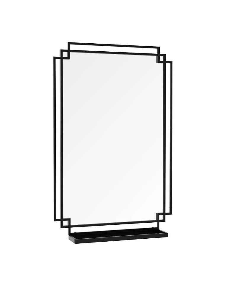 Laoties Bathroom Vanity Mirror with Shelf, Framed Wall for Bathroom, Bedroom and Entryway
