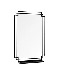 Laoties Bathroom Vanity Mirror with Shelf, Framed Wall for Bathroom, Bedroom and Entryway