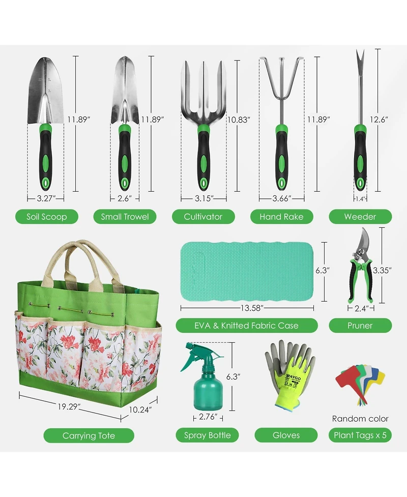 Xdovet Gardening Tools Set Kit With Bag Allotment Gardeners Gift