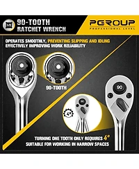 Xdovet 1/2inch Drive 90-Tooth Ratchet Wrench Extension Bar