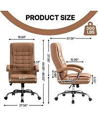 Streamdale Furniture Executive High Back Pu Leather Ergonomic Office Chair
