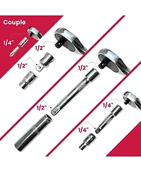 Xdovet Socket Ratchet Wrench Set 1/2inch 1/4inch Metric Deep Shallow Universal Joint Automotive Kit