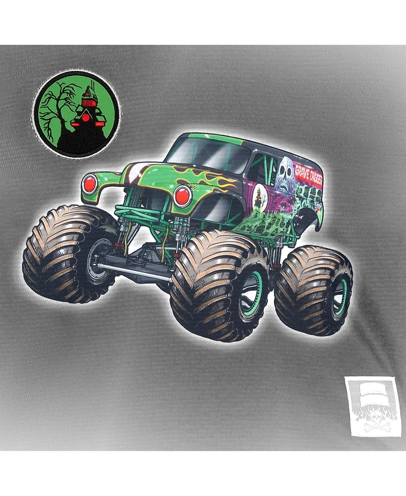 Monster Jam Little Girls 12- 5 Mesh Pullover Graphic Hockey Jersey Top