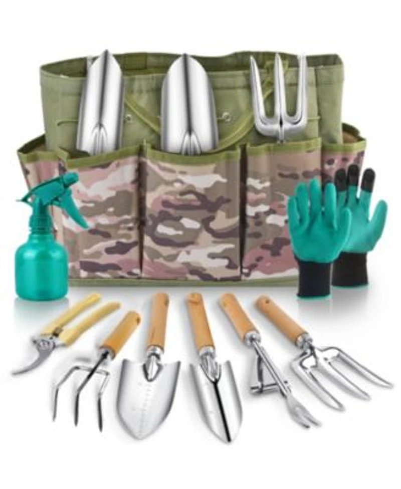 Xdovet Gardening Tool Set Heavy Duty Organizer Gloves Rust-proof Camouflage