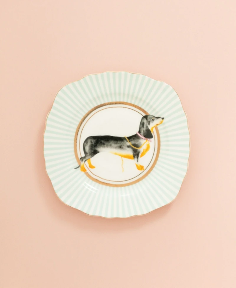 Yvonne Ellen Dog Cake Plates, Set of 4