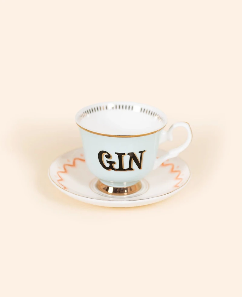 Yvonne Ellen Gin 2-Piece Teacup & Saucer Set
