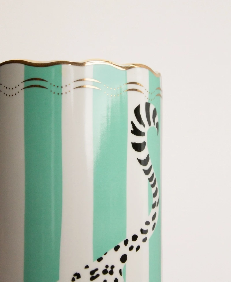 Yvonne Ellen Leopard Tall Flower Vase
