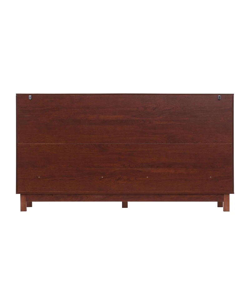 Clihome 60" W Modern 6-Drawer Storage Dresser Chest