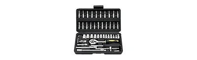 Xdovet 46pieces 1/4inch Drive Socket Ratchet Wrench Set Quick-release