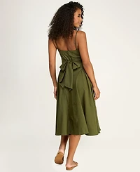 Katia Rae Juniors' Sweetheart-Neck Bow-Back Dress