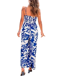 Cupshe Women's Sea Salt Tropical Jumpsuit