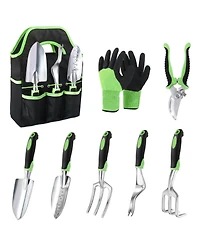 Xdovet Garden Tools Set 8 Piece Non Slip Handle Heavy Duty Storage Bag Kit Hand Gift