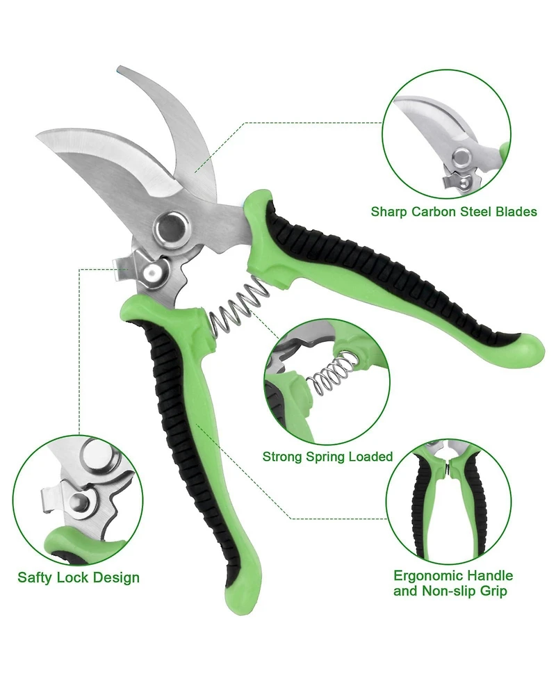 Xdovet Garden Tools Set 8 Piece Non Slip Handle Heavy Duty Storage Bag Kit Hand Gift