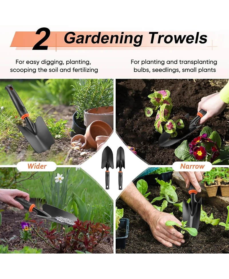 Xdovet Garden Tools Set Hand Kit Tote Bag Repotting Mat Trowel Rake Pruner