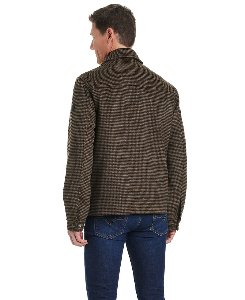 Vince Camuto Men's Men s Zip Front Faux Wool Jacket