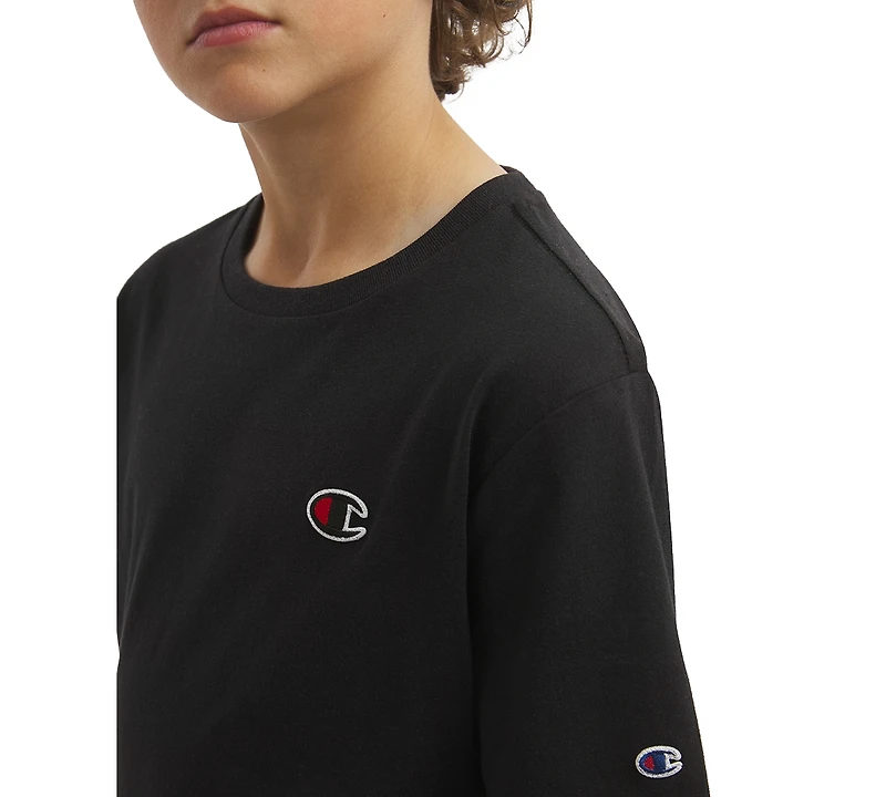 Champion Boys' 8-20 C-Patch Logo Short-Sleeve T-Shirt