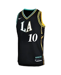 Nike Big Boys and Girls Kelsey Plum Black Los Angeles Sparks Victory Jersey - Rebel Edition