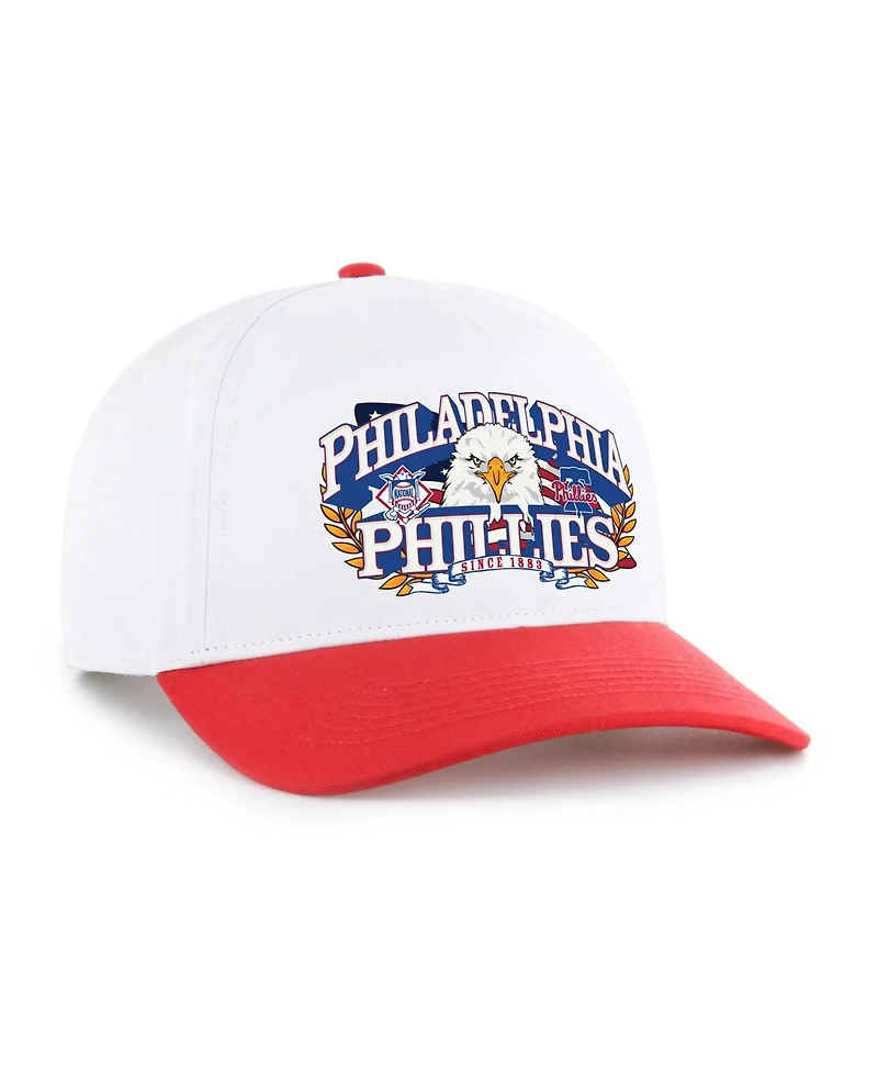'47 Brand Men's White, Red Philadelphia Phillies Americana Eagle Hitch Adjustable Hat