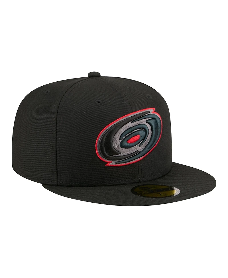 New Era Men's Black Carolina Hurricanes Color Pop 59FIFTY Fitted Hat