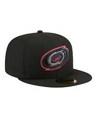 New Era Men's Black Carolina Hurricanes Color Pop 59FIFTY Fitted Hat
