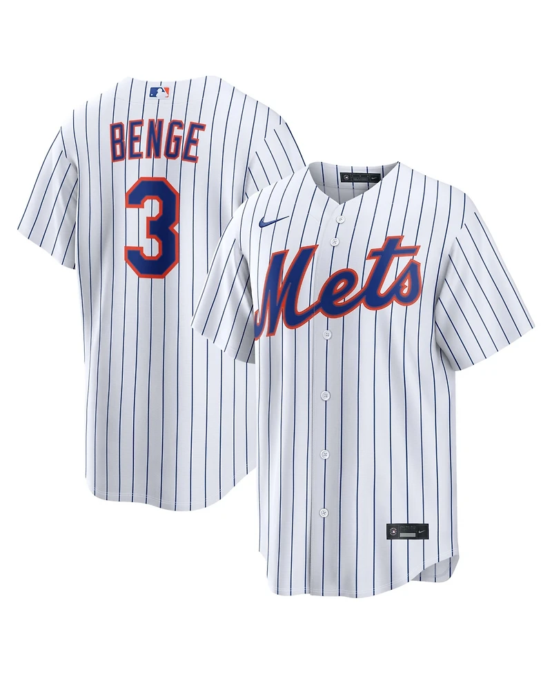 Nike Men's Carson Benge White New York Mets Home Replica Jersey