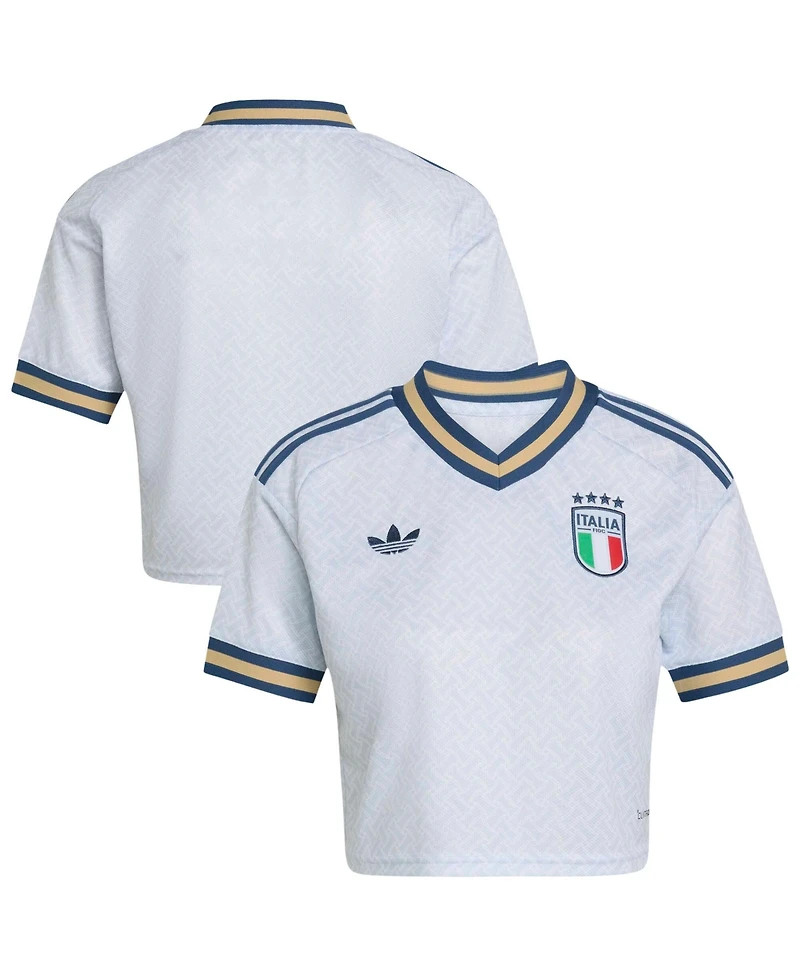 Adidas Women's Light Blue Italy National Team 2026 Away Replica Cropped Jersey