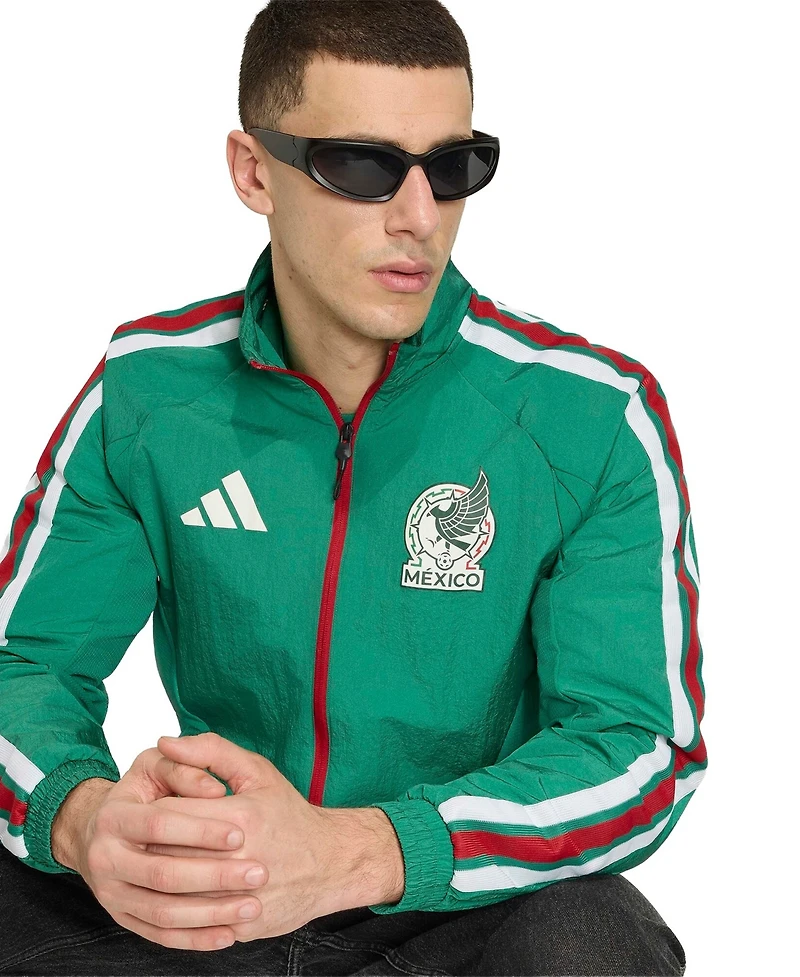 Adidas Men's Green Mexico National Team 2026 Home Full-Zip Game Day Anthem Jacket