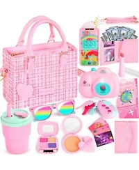 Gnuadz Kids Purse Pretend Makeup Toy Princess Gift Toddler Girl Play Set