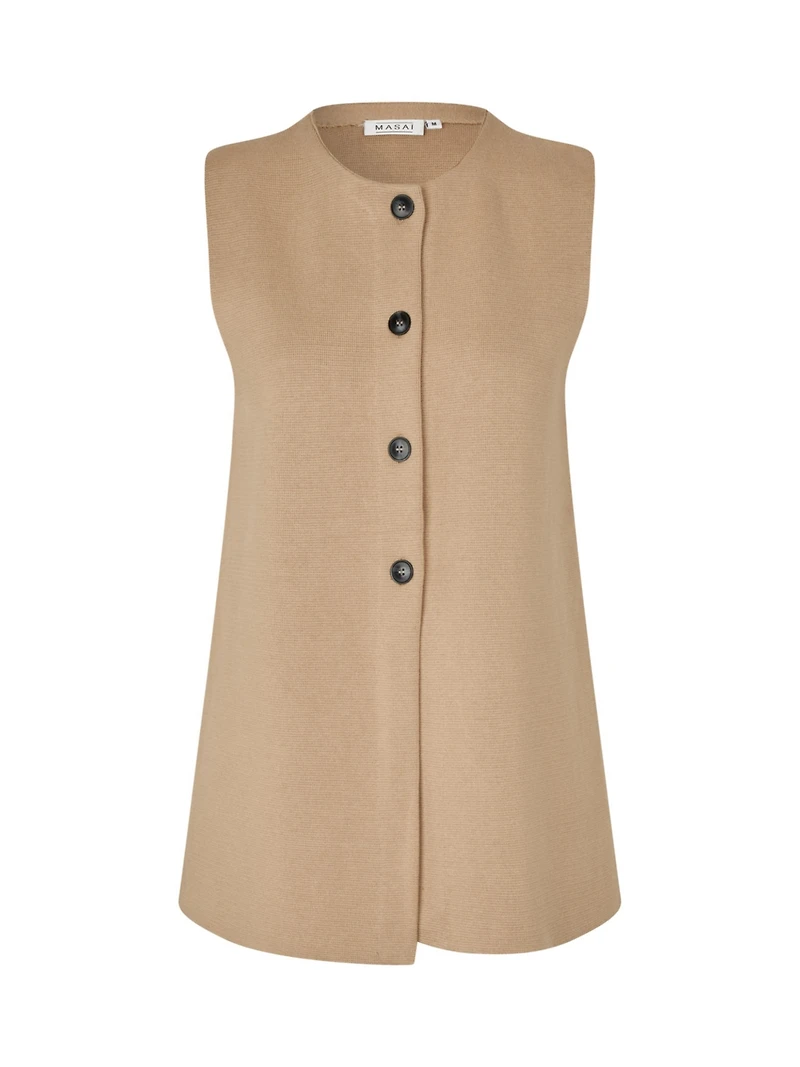 Masai Copenhagen Women's MaLinbine Longline Sleeveless Cardigan